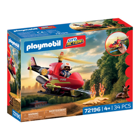 Hélicoptère de pompiers-Playmobil-PLM-72196-CLÉMENT