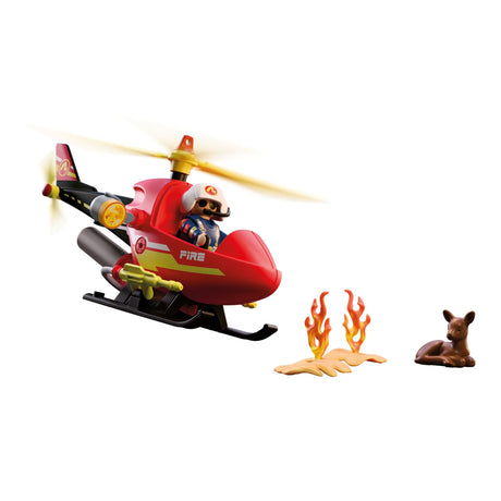 Hélicoptère de pompiers-Playmobil-PLM-72196-CLÉMENT