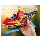 Hélicoptère de pompiers-Playmobil-PLM-72196-CLÉMENT