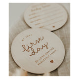 Pastille en bois - Birth Wooden Milestone Disc (anglais seulement)-Le petit Tableau Noir-PTN-PASTBBANG-CLÉMENT