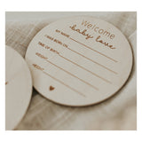 Pastille en bois - Birth Wooden Milestone Disc (anglais seulement)-Le petit Tableau Noir-PTN-PASTBBANG-CLÉMENT