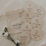 Pastilles en bois - Wooden Baby Milestones (anglais seulement)-Le petit Tableau Noir-PTN-PASTFIRSTYEA-CLÉMENT