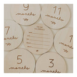 Pastilles en bois - Wooden Baby Milestones (anglais seulement)-Le petit Tableau Noir-PTN-PASTFIRSTYEA-CLÉMENT