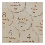 Pastilles en bois - Wooden Baby Milestones (anglais seulement)-Le petit Tableau Noir-PTN-PASTFIRSTYEA-CLÉMENT