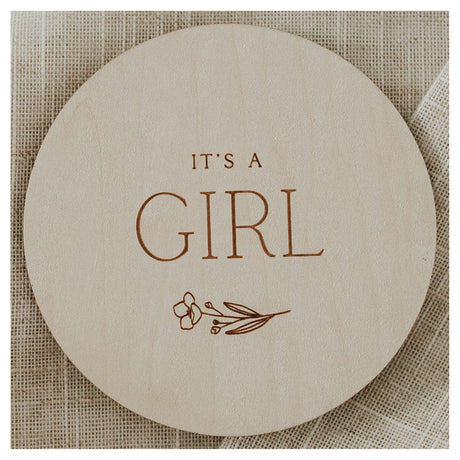 Pastille en bois - Gender Wooden Milestone Disc (anglais seulement)-Le petit Tableau Noir-PTN-PASTGENANGL-CLÉMENT