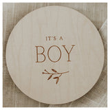 Pastille en bois - Gender Wooden Milestone Disc (anglais seulement)-Le petit Tableau Noir-PTN-PASTGENANGL-CLÉMENT