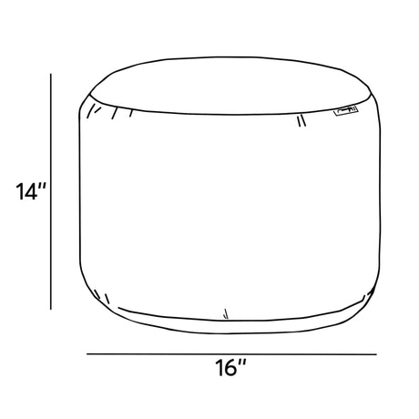 Pouf Repose-pieds Rond - Charbon-Arico-AIC-050003-CLÉMENT