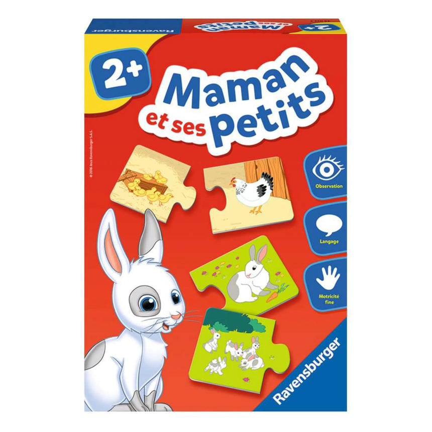Ravensburger - Jeu Educatif - Maman et ses petits - Découverte des animaux-Ravensburger-RAV-24023-CLÉMENT
