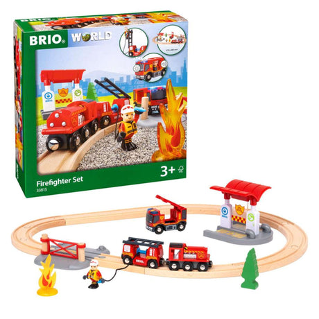 Circuit Action Pompier - Jouet de Train Brio World-Ravensburger-RAV-33815-CLÉMENT