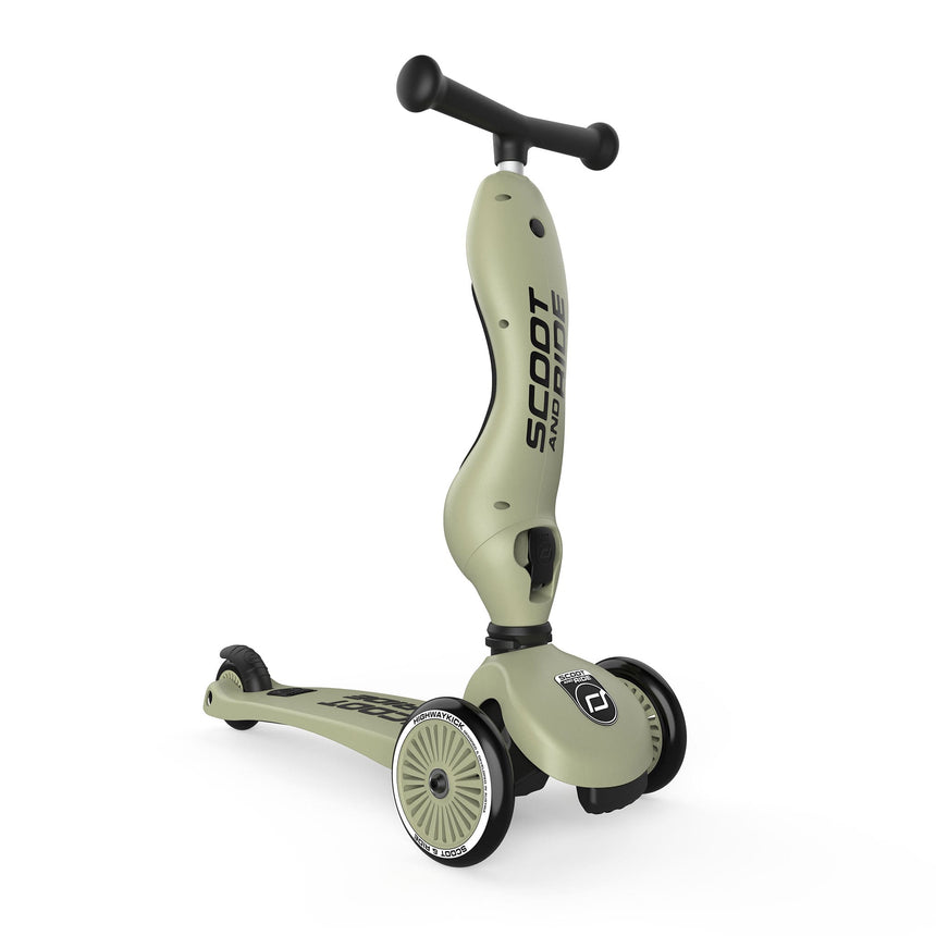 Trottinette 2-en-1 Highwaykick 1 - Olive-Scoot and Ride-RD2-K1-160629-OL-CLÉMENT