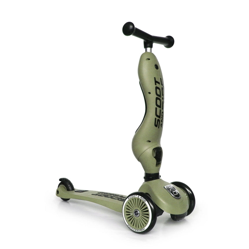 Trottinette 2-en-1 Highwaykick 1 - Olive-Scoot and Ride-RD2-K1-160629-OL-CLÉMENT