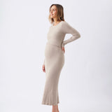 Robe Allaitement Tricot Eden-Ripe-RIP-K1059-STONE-CLÉMENT
