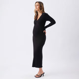 Robe Tricot Allaitement Remi-Ripe-RIP-K1060-BLACK-CLÉMENT