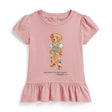 T-shirt Volant Ours 6-24mois-Polo Ralph Lauren-Rose-6 m-RLA-310B22683001-CLÉMENT