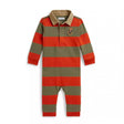 Combi Polo Rayée 6-12mois-Polo Ralph Lauren-Orange-6 m-RLA-320B27191001-CLÉMENT