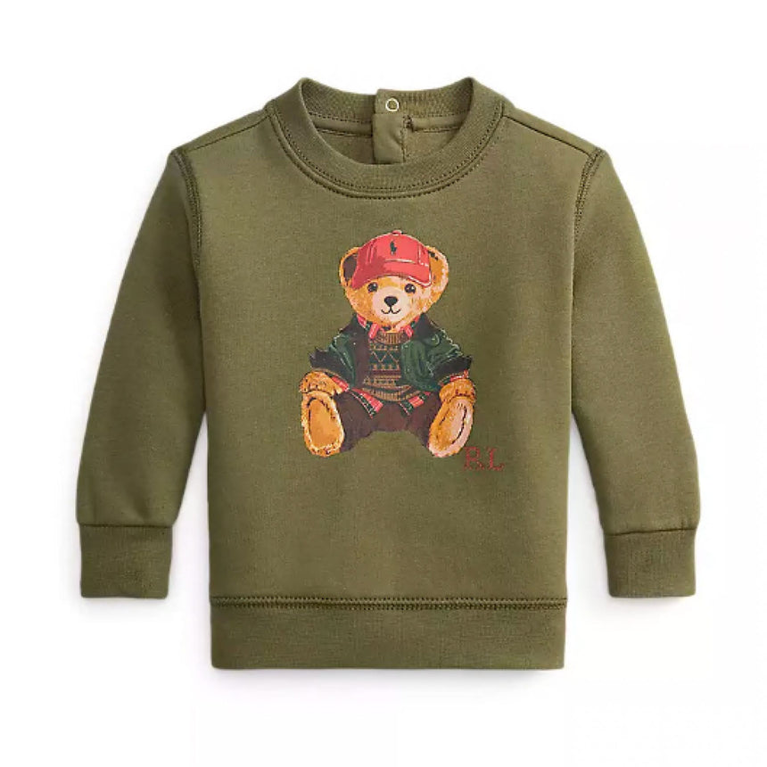 Gilet Ouaté Ours Polo 6-24mois-Polo Ralph Lauren-Olive-6 m-RLA-320B30216001-CLÉMENT