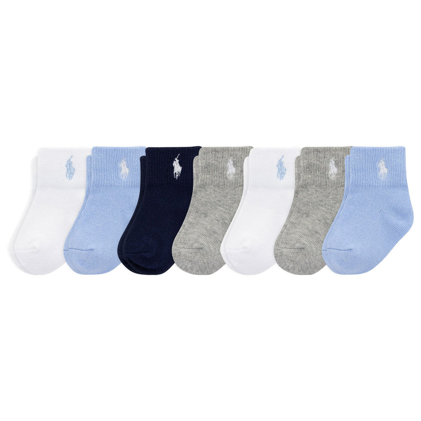 Ensemble de 7 paires de chaussettes essentielles - 0 à 6 mois-Polo Ralph Lauren-Bleu-0-6 m-RLB-B61427LBX7-CLÉMENT