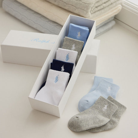 Ensemble de 7 paires de chaussettes essentielles - 0 à 6 mois-Polo Ralph Lauren-RLB-B61427LBX7-CLÉMENT