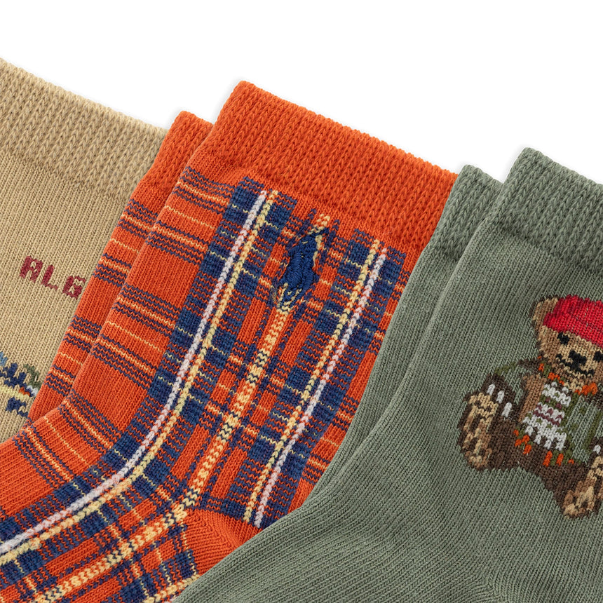 Bas (3) Outdoor Bear 6-24mois-Polo Ralph Lauren-RLB-B61530IPK-CLÉMENT