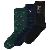 Ensemble de 3 paires de chaussettes Ourson en smoking - Pointures 4 à 11-Polo Ralph Lauren-Noir-4-7-RLB-B61532BPK-CLÉMENT