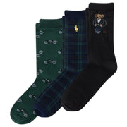 Ensemble de 3 paires de chaussettes Ourson en smoking - Pointures 4 à 11-Polo Ralph Lauren-Noir-4-7-RLB-B61532BPK-CLÉMENT