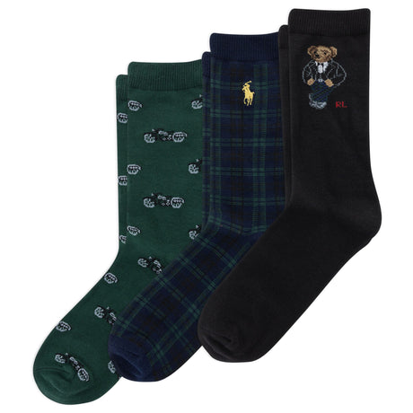 Ensemble de 3 paires de chaussettes Ourson en smoking - Pointures 4 à 11-Polo Ralph Lauren-Noir-4-7-RLB-B61532BPK-CLÉMENT