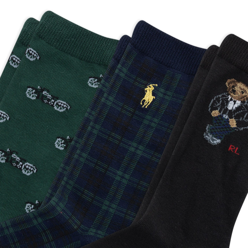 Ensemble de 3 paires de chaussettes Ourson en smoking - Pointures 4 à 11-Polo Ralph Lauren-RLB-B61532BPK-CLÉMENT