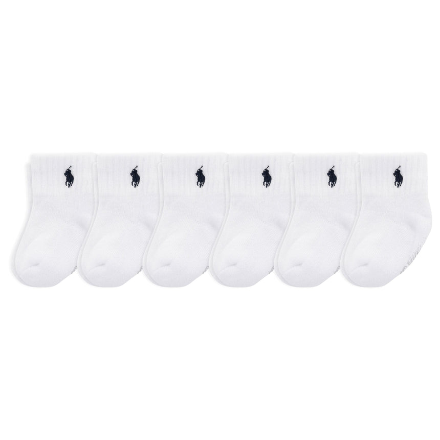 Bas Antidérapants (6) 6-24mois-Polo Ralph Lauren-Blanc-6-12 m-RLB-B624130IPK-CLÉMENT