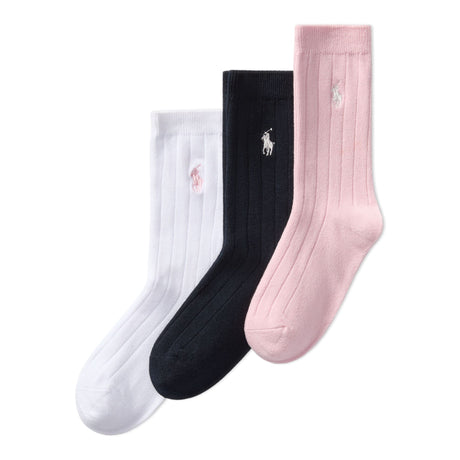 Bas Classic Crew (3) 4-11ans-Polo Ralph Lauren-Rose-4-6X-RLB-G41391GPK-CLÉMENT