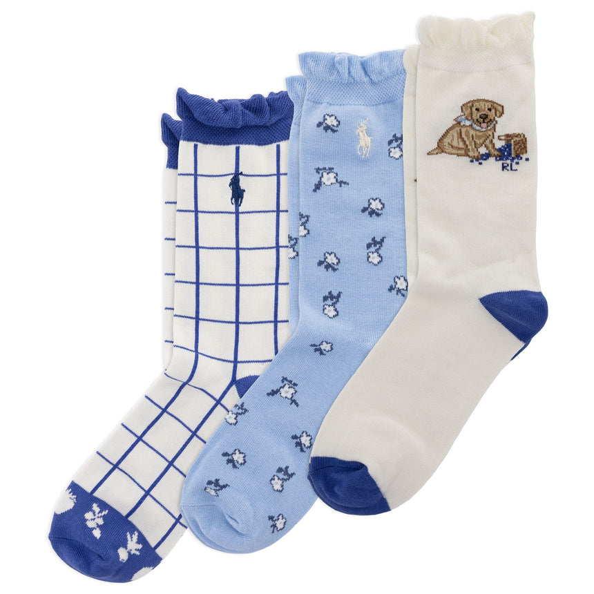Bas Chien Bleuet (3) 4-11ans-Polo Ralph Lauren-Blanc-4-6X-RLB-G41425GPK-CLÉMENT