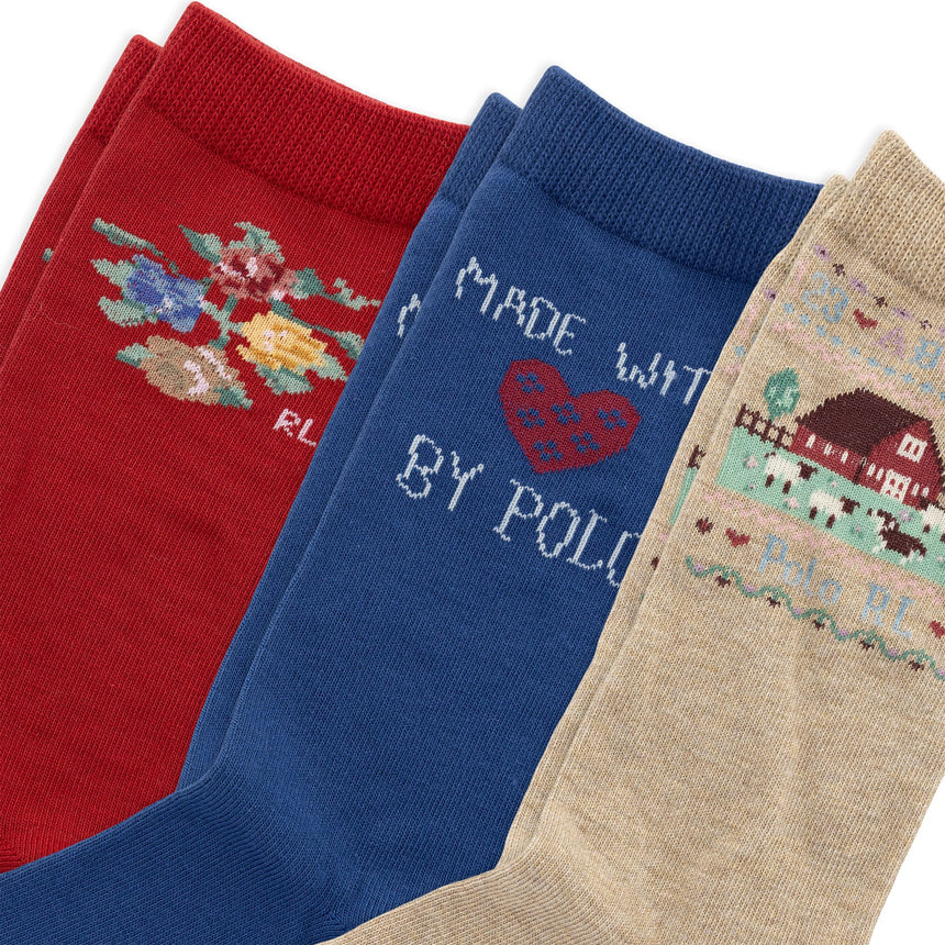 Bas (3) Polo Rl Sampler Pointures 4-11-Polo Ralph Lauren-RLB-G41431GPK-CLÉMENT