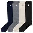 Ensemble de 4 paires de bas aux genoux - Pointures 4 à 11-Polo Ralph Lauren-Noir-4-6X-RLB-G41433GPK-CLÉMENT