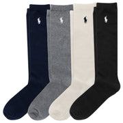 Ensemble de 4 paires de bas aux genoux - Pointures 4 à 11-Polo Ralph Lauren-Noir-4-6X-RLB-G41433GPK-CLÉMENT