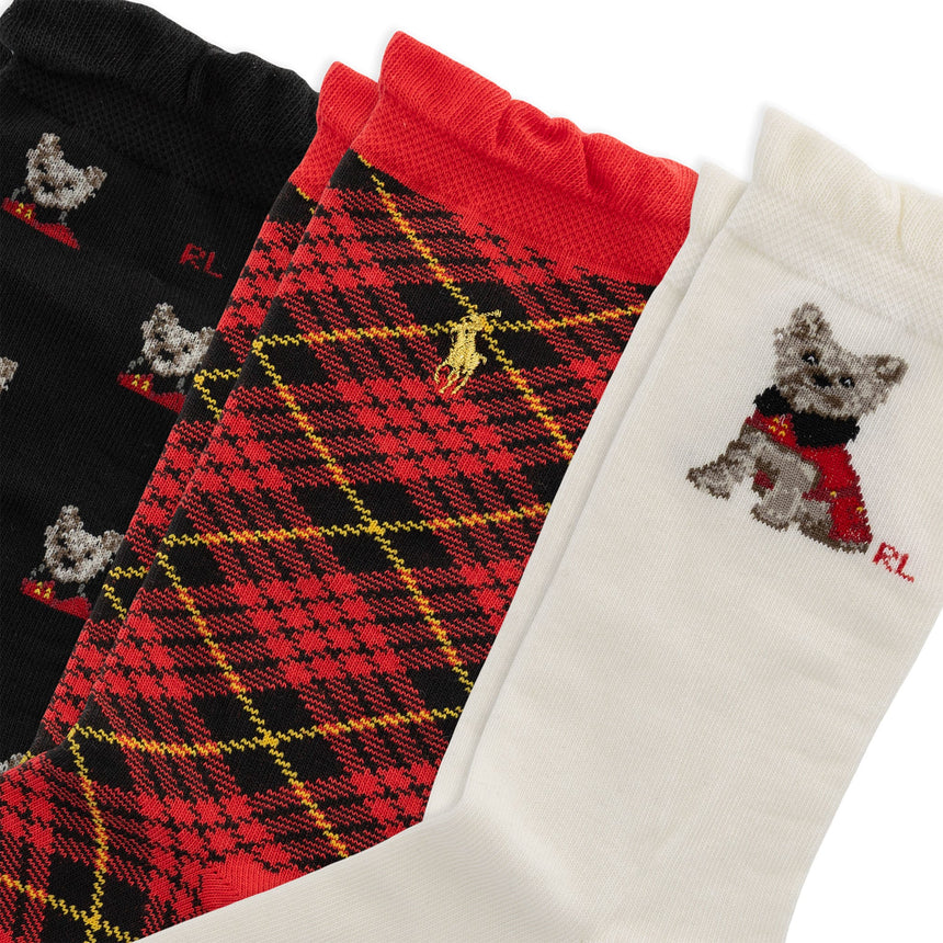 Ensemble de 3 paires de chaussettes Chien festif - Pointures 4 à 11-Polo Ralph Lauren-RLB-G42313GPK-CLÉMENT