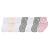 Ensemble de 7 paires de chaussettes essentielles - 0 à 6 mois-Polo Ralph Lauren-Rose-0-6 m-RLB-G42315LBX7-CLÉMENT