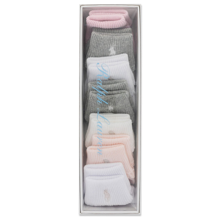 Ensemble de 7 paires de chaussettes essentielles - 0 à 6 mois-Polo Ralph Lauren-RLB-G42315LBX7-CLÉMENT