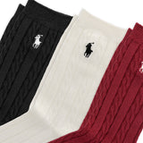 Ensemble de 3 paires de chaussettes brillantes torsadées - Pointures 4 à 11-Polo Ralph Lauren-RLB-G42316GPK-CLÉMENT