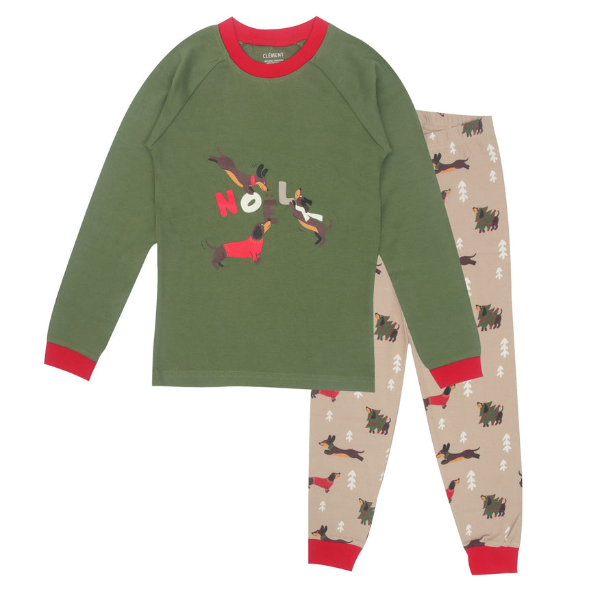 Pyjama Chiens 2-14ans-Roche Ciseaux-Vert-2-ROO-T59128-CLÉMENT
