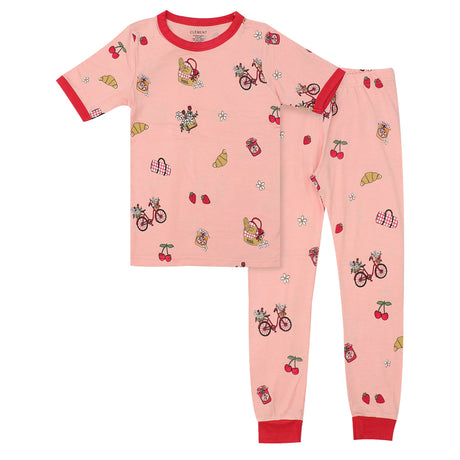 Pyjama Modal Pique-nique 2-14ans-Roche Ciseaux-Rose-2-ROO-T60208-CLÉMENT