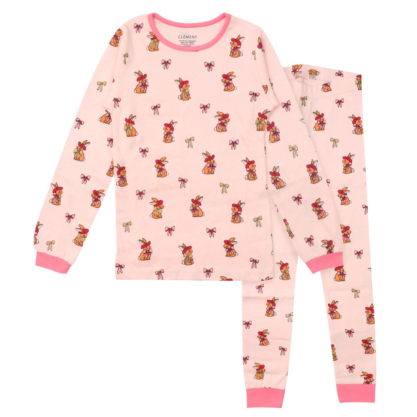 Pyjama Lapin 2-14ans-Roche Ciseaux-Rose-2-ROO-T61198-CLÉMENT
