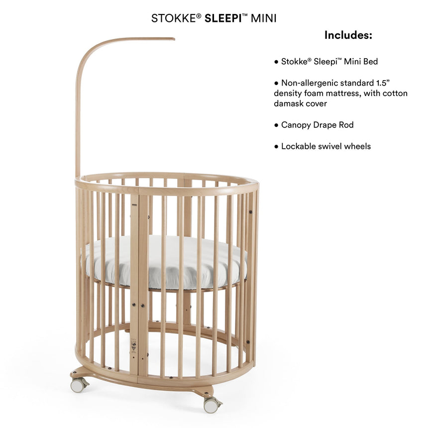 Mini Couchette Stokke® Sleepi™ V3 avec Matelas - Naturel-Sleepi-SEE-600601-CLÉMENT