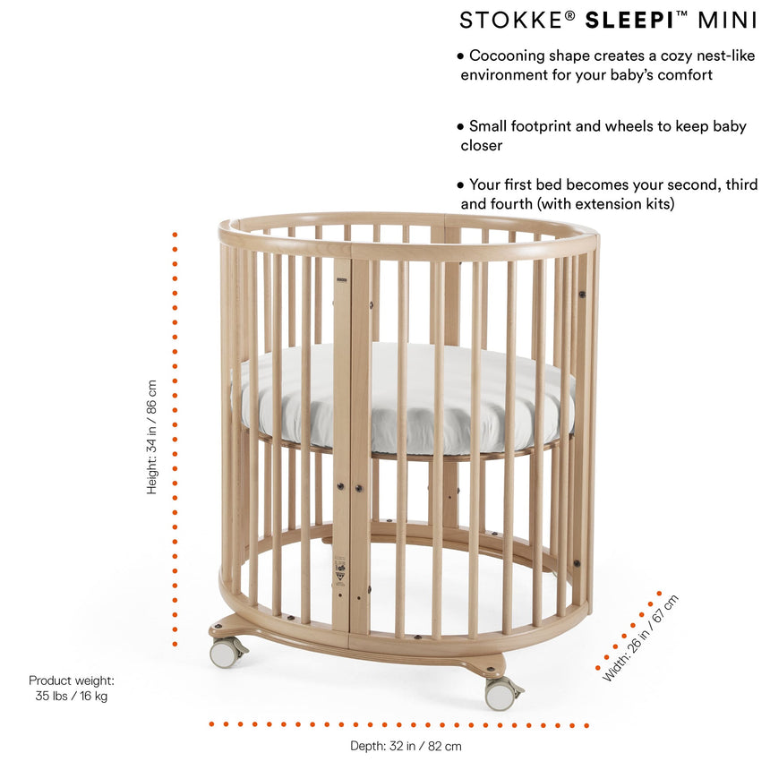 Mini Couchette Stokke® Sleepi™ V3 avec Matelas - Blanc-Sleepi-SEE-600602-CLÉMENT