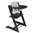 Chaise Haute Tripp Trapp® V2 + Coussin Gris avec Cabaret Stokke® - Noir-Stokke-SKK-661700-CLÉMENT