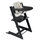 Chaise Haute Tripp Trapp® V2 + Coussin Gris avec Cabaret Stokke® - Noir-Stokke-SKK-661700-CLÉMENT