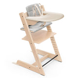 Chaise Haute Tripp Trapp® V2 Naturel + Coussin Gris avec Cabaret Stokke® Vanille-Stokke-SKK-706500-CLÉMENT