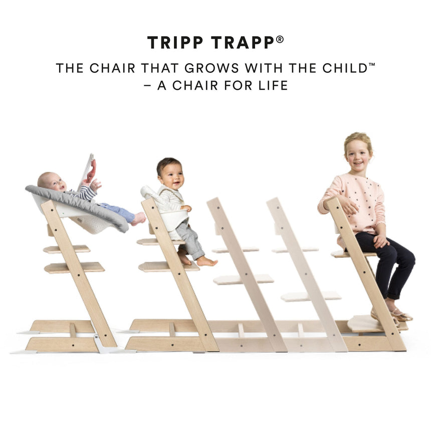 Chaise Haute Tripp Trapp® V2 Naturel + Coussin Gris avec Cabaret Stokke® Vanille-Stokke-SKK-706500-CLÉMENT