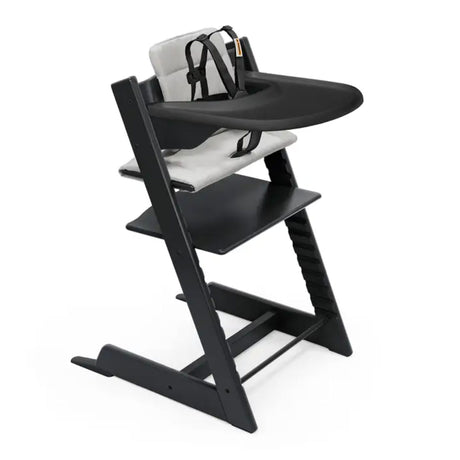 Chaise Haute Tripp Trapp® V2 + Coussin avec Cabaret Stokke® - Noir-Stokke-SKK-706700-CLÉMENT
