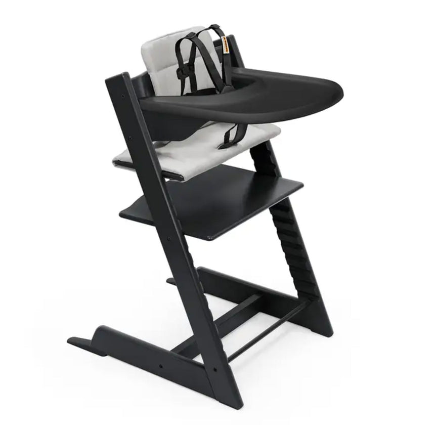 Chaise Haute Tripp Trapp® V2 + Coussin avec Cabaret Stokke® - Noir-Stokke-SKK-706700-CLÉMENT