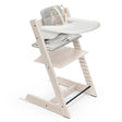 Chaise Haute Tripp Trapp® V2 + Coussin Gris avec Cabaret Blanc Stokke® - Blanc lavé-Stokke-SKK-707000-CLÉMENT