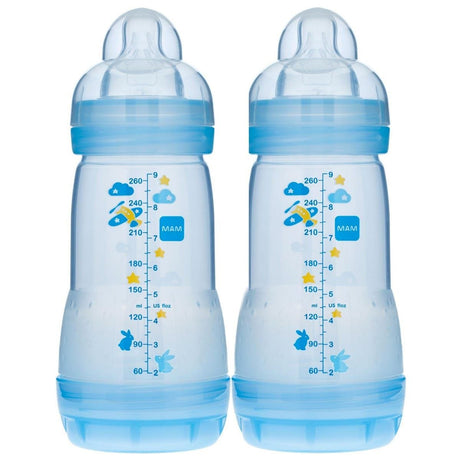 Biberons (2) Anti-Colique Mam 9oz - Bleu-Mam Baby-SKL-C5232-006-01-CLÉMENT